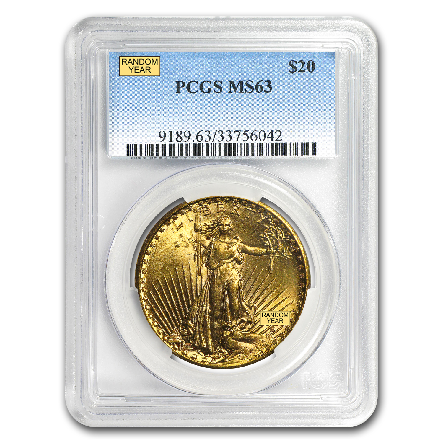 Random SKU #7227 $20 Liberty Gold Double Eagle MS-63 PCGS